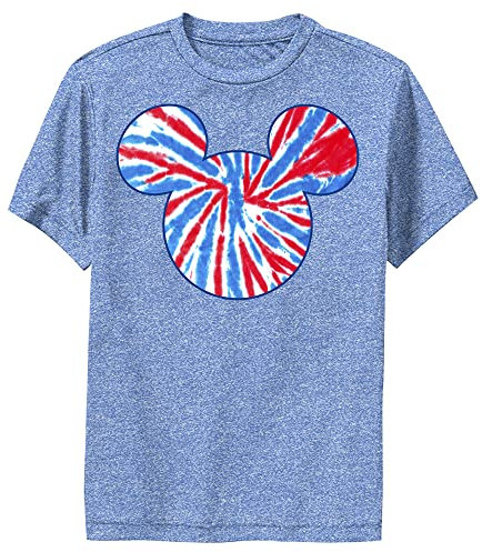 Disney Characters Tie Dye Americana Jungen, Königsblau meliert, M