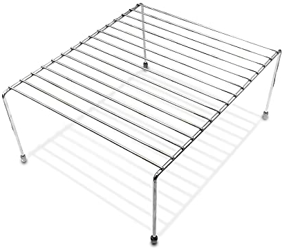 EUROXANTY Estantería metálica multiusos | Estante de cocina | Estante escurreplatos | Estantería de rejilla | Patas antideslizante | 31 x 26 x 13 cm