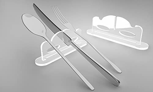 Pierucci Wellness Technology Set da 4 Pezzi Poggia Posate Tavola Portaposate Porta Forchette Coltelli Cucchiai Poggiaposate Porta Utensili Casa Cucina Ristorante
