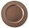 Rammento Set of 4 Copper Charger Plates - Modern Honeycomb Design Rim, 33cm Round Plates, Durable Material, Perfect for Displaying Decorative Items, Metallic Copper Finish, Easy to Clean