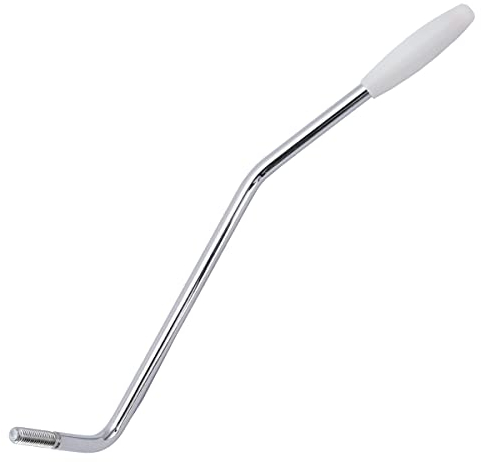 Musiclily Pro 4,8mm Enroscar Acero Palanca de Vibrato Trémolo Arm para Guitarra Eléctrica estilo Import Strat, Cromado con Pivote Blanco
