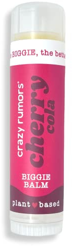 Crazy Rumors Cherry Cola Biggie Beruhigender Lippenbalsam für trockene Lippen, 4 x größer, 100% natürlich und vegan,