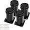 Cjueiom 4Pcs Adjustable Furniture Legs, 60mm Stainless Steel Black Feet for Bed, Sofa, Cabinet, Wardrobe, Coffee Table, Kitchen Cabinet Legs, Worktop Support