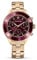 Swarovski Octea Moon Uhr, Schweizer Produktion, Mond, Lederarmband, Blau, Blaues Finish