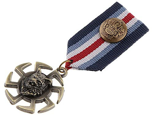 zalati Abzeichen Brosche Pin Vintage Stoff Medaille Abzeichen Anhänger Abzeichen Zubehör für Kostümparty formelle Kostümuniform – Wolf