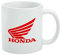 Keramik-Kaffeetasse mit Honda Powersport-Logo, originelles Geschenk für Kaffee, Tee und heiße Getränke, 325 ml, Weiß