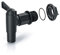 Prosperplast Accesorio para Tanque de Agua - Grifo CANTAP 2, Dimensiones (mm) 150x40x160, Color Negro
