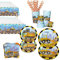 Ywediim Construction Birthday Party Supplies, Truck Party Decorations Kits Set -Included Tablecover, Plate, Cups, Straws, Napkins, Serves 20 Guests For Kids Birthday Party