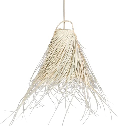 Bohome Living - Suspension Luminaire Naturelle, Lustre Bohème Chic, Suspension en paille, Fait main (25 x 25cm)