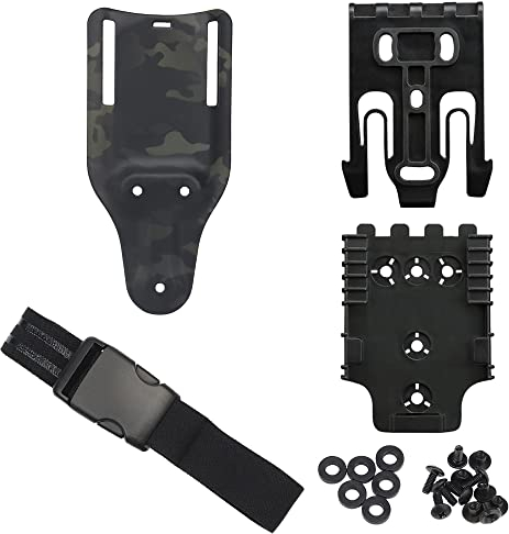 Schnellverschluss-System-Kit, mit Holster-Oberschenkelgurten, Mid-Ride-Beinschlaufen-Plattform(20cm) QLS 22 19 Adapter-Basis