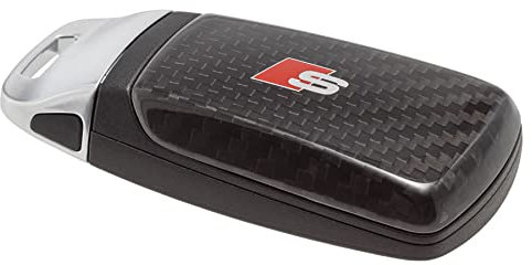 Audi 8W6071208C3Q0 Coque de clé en Carbone avec Logo S Uniquement pour clé 4M0959754 8W0959754 8S0959754 sans Pince chromée