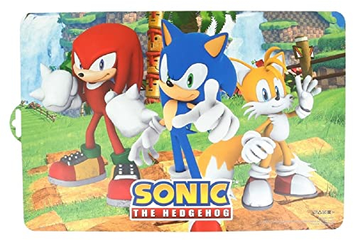 ALMACENESADAN, 4972 Tischset, Sonic, Maße 43 x 29 cm, ideal für zu Hause und in der Schule; wiederverwendbar, BPA-frei