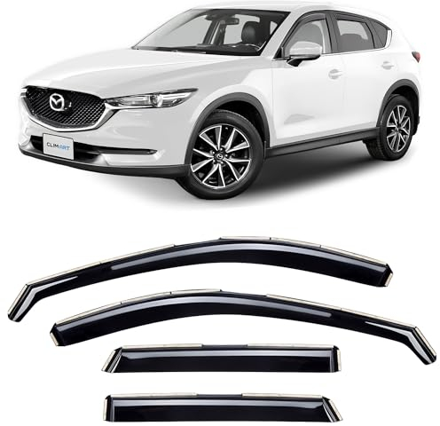 CLIM ART Windabweiser für/kompatible mit Mazda CX-5 2017-2025 (II) KF - Integrierte Regenabweiser - Autofenster Sonnen-&Regenschutz - Windabweiser Autofenster - Einfache Montage - Garantie 4 Set D