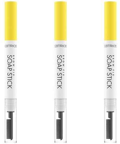Catrice Brow Fix Soap Stick, Augenbrauenstift, Nr. 010, Transparent, definierend, fixierend, sofortiges Ergebnis, vegan, ohne Mikroplastikpartikel, Nanopartikel frei, ohne Parfüm, 3er Pack (3x1g)