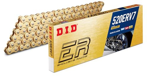 Cadena con remaches dorados DID X-Ring 520ERV7/118 ZJ (5/8 x 1/4 x 10,16)