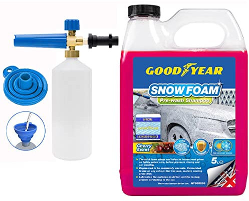 Goodyear Car Snow Foam Shampoo & Snow Foam Lance Gun For Karcher Pressure Washer