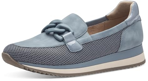 Jana Damen Slipper Elegant Vegan, Blau (Denim), 39 EU