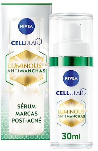 NIVEA Cellular Luminous630 - Sérum Marcas Post Acné - Sérum Facial Perfeccionador - Antimanchas y Marcas Oscuras - Con Ácido Salicílico - Matificante - Piel con Imperfecciones, Grasa y Mixta - 30 ml