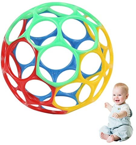 Greifling Ball Rassel Spielzeug für unterwegs, Baby Spielzeug 6 Monate Rassel Motorikball Greifball, Interaktives Babyspielzeug, Greifball, Greifling, Shake & Krabbel Motorikspielzeug Babyspielzeug