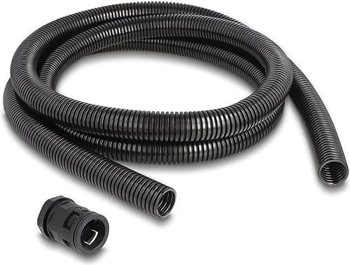 60465 - Kabelschutzschlauch 2 m x 21,2 mm mit PG16 Schlauchverschraubung Set schwarz