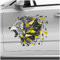 Finest Folia Polygon Tier Aufkleber Hologramm Sticker Tiere Motiv Geometrisch selbstklebend art Kunst Auto Motorrad Laptop Wand Dekor wetterfest RX051-01 (Gelb, 60cm Löwe)