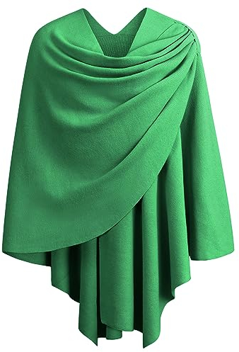 PULI Damen Poncho Schal Cashmere Feeling Strick Cape Cardigan Für Frauen Geschenk Für Mutter