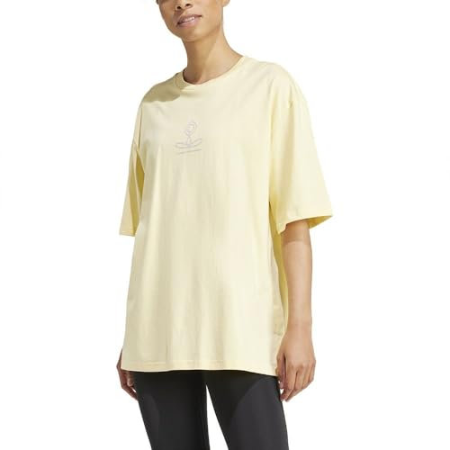 adidas Damen Yoga Stay Balanced Graphic T-Shirt, Almost Yellow, XS