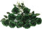 Laelfe 12 Pcs Emerald Green Artificial Roses, 21in Realistic Single Long Stem Silk Green Flowers Fake Rose Bridal Bouquet for Wedding Home Party Arrangment Hotel Garden Decoration (Dark Green)
