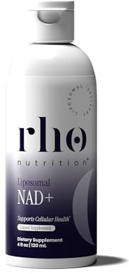Rho Nutrition Liposomal NAD+ – Liquid Supplement Designed to Help Support Absorption – Active Form of NAD+ Helps Support Normal Cellular Health, Healthy Aging, Energy Metabolism and Overall Vitality
