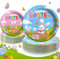 Duocute Happy Easter Bunny Party Paper Plates 40 Counts, 23cm(9inch) and 18cm(7inch) Easter Colorful Eggs Rabbit Disposable Paper Dishes Dinner Dessert Paper Plates for Kids Holiday Party-20 Guests