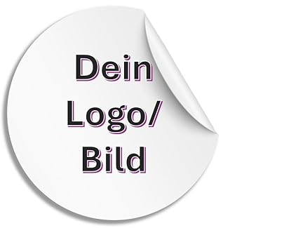 Personalisierte Aufkleber mit eigenem Logo oder Bild – Individuell gestaltbare Sticker – Wetterfest & langlebig – Für Firmen, Events, Geschenke, Werbung