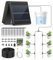 Gedfong Sistema de Riego Solar, Riego Automatico Solar para Jardín, Riego Solar por Goteo con LCD Programas de Riego Manguera de 10m para Plantas de Balcón, Plantas en Macetas al Aire Libre