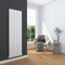 Corwen Double White Gloss Flat Panel Designer Radiators Vertical Aluminium Central Heating - 514mm (w) x 1800mm (h) - 8109 BTUs