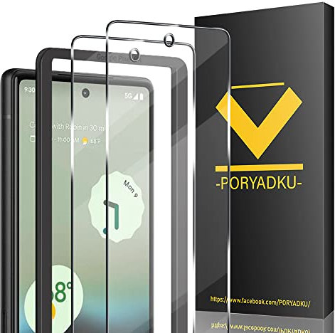 NOVAEAST 2+2 Pièces Verre Trempé pour Google Pixel 6a-6.1 (2 Pièces)+ Caméra Protecteur(2 Pièces), avec Cadre d'installation pour Google Pixel 6a 5G, Anti-empreintes digitales, 9H Dureté
