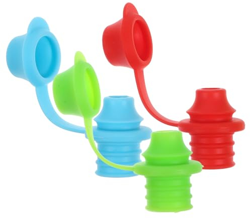 KOMBIUDA 3 Stück Silikon Flaschendeckel Mundwasserflaschen Obere Ausgießer Wasserflaschenaufsätze Für Kinder Silikon Wasserflaschenaufsätze Milchflaschenaufsätze Kinder