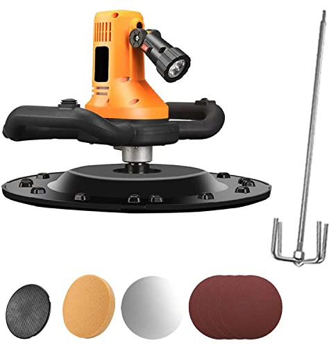 LZDOYY Levigatrice elettrica per cartongesso, levigatrice per cartongesso da 1680 W, levigatrice per soffitti a Parete Portatile con 4 Fogli abrasivi, 6 velocità variabili, 280-2800 min,110V