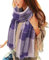 Tuopuda Damen Schal Kariert Pashmina XXL Stolen übergroßer Herbstschal Winterschal Karo Tartan Schultertuch Plaid Deckenschal Modeschal Weicher Warmer Oversized Fransen, Violett + Blau, Einheitsgröße