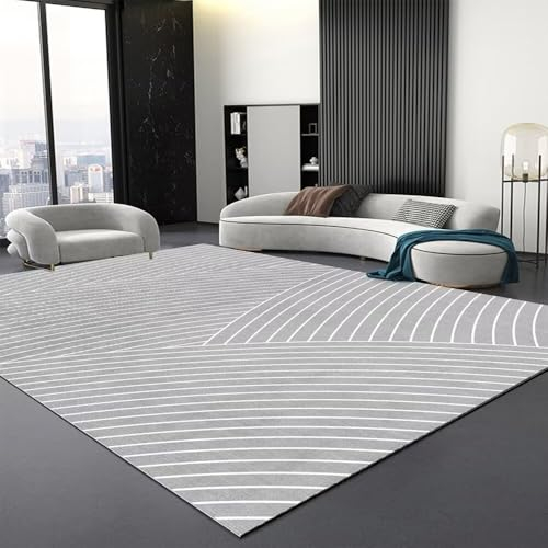 RUGMRZ Teppich Glitzer Terasse Teppich Grau Klassisches Design Schlafzimmer Teppich Wohnzimmer Home Decor rutschfest Teppich Kinderzimmer Jungen Bettvorleger rutschfest 180X280CM