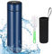 Flintronic Bouteille isotherme en acier Inoxydable 500ml, Tasse Pour Eau Chaude Avec Indicateur de Température à Ecran LCD, Bouteille Intelligente avec Porte-gobelet et Pinceau