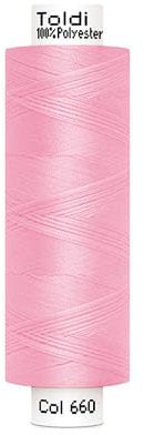 Nähgarn TOLDI Nähgarn á 500m - Allesnäher Garn No.120 Hochwertiges Universalnähgarn (1, Rosa)