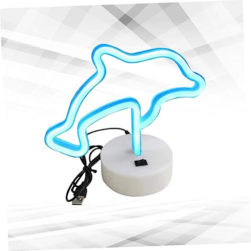 Hoement Nachtlicht Delphinform Neonlampe Für Stimmungsvolle Wohnraumdekoration Batterielos Stabiler Basis Für Schlafzimmer Und Kinderzimmer