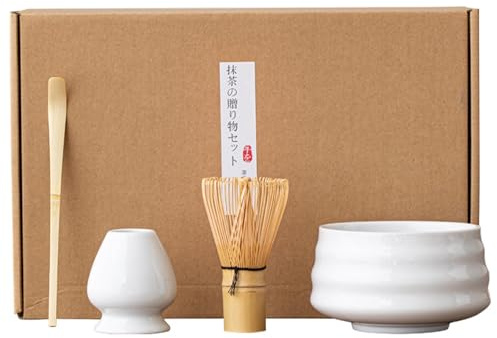 Ensemble fouet à thé vert matcha, fouet à thé vert matcha de qualité supérieure en bambou naturel, fouet japonais matcha, kit de démarrage de poudre de matcha pour la cérémonie du thé matcha