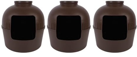 Cat Litter Box, Spacious Plant Litter Box, Hidden Litter Box | Litter Box Furniture | Kitty Litter Box | Easy Clean Litter Box | Discreet Litter Box for Living Room Bedroom (Brown)