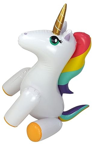 FELTECHELECTR Sprühwasser Aufblasbarer Einhorn-rasensprenger Aufblasbarer Einhorn-Sprinkler Für Kleinkinder Aufblasbarer Einhorn-wassersprinkler Sommer Aufblasbarer Einhornsprinkler Colorful PVC