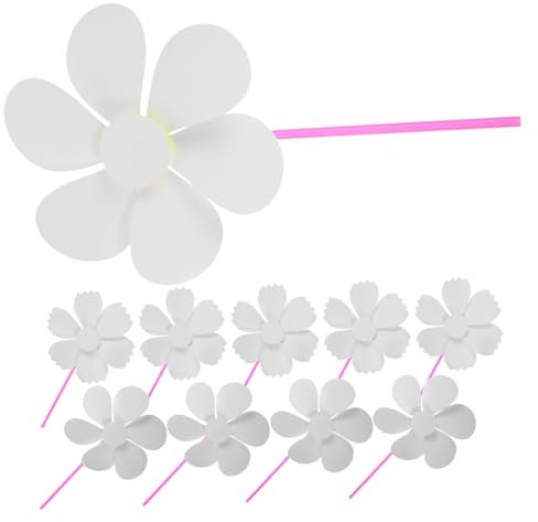 ibasenice 10 Stück Windrad-Spielzeug Zum Bemalen Von Papier Bastel-windmühle Für Kinder Graffiti-Spielzeug Aus Hochwertigem Material Für Lange Lebensdauer