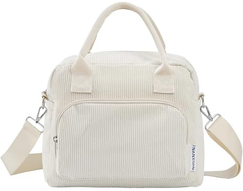 Nanxson Isolierte Kühltasche für Frauen Männer, 12L Große Kapazität Kühlbox Wiederverwendbare Lunch-Box Cute Cord Cooler Tote Taschen für Arbeit Picknick Strand Reisen (12L,Beige)