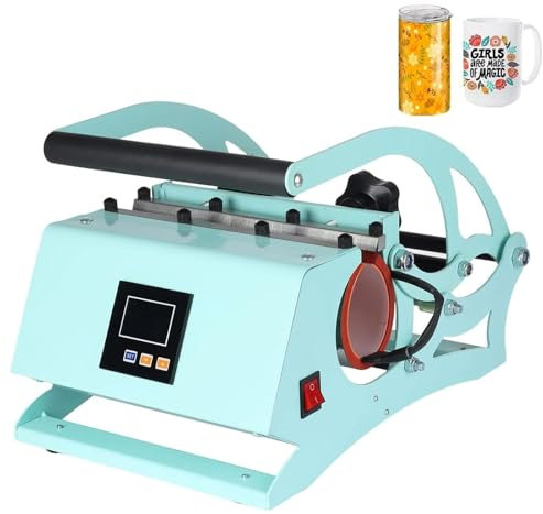 CHANGLKJ Tumbler Mug Heat Press Machine, 9-20oz Professional Tumbler Press With Digital Operating Panel, Temp 0-428 ℉ (0-220 ℃) ​​and Time 0-999s Adjustable, Durable Material, for Advertising, Gifts