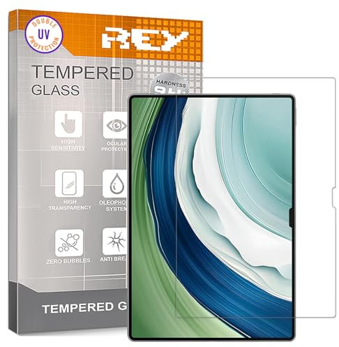 REY Protector de Pantalla para Tablet Huawei MATEPAD Pro 13,2, Cristal con Doble Protección UV, Vidrio Templado Premium 9H+