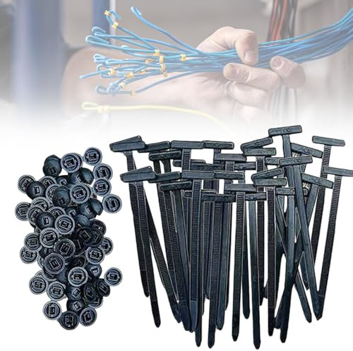 Serre Cable,2025 Neu Attaches Autobloquantes Universelles en Nylon Rivets en Plastique pour Réparation Automobile, Fixation Rapide et Trou (50 Pcs)