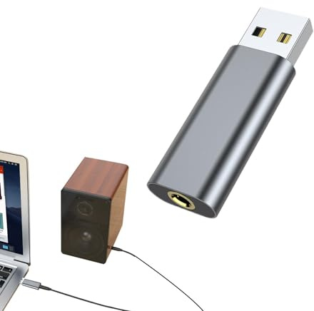 USB-Audioadapter, tragbare Plug-and-Play-Soundkarte mit 3,5-mm-Stecker | USB-Schnittstelle für Kopfhörer und Mikrofon, externer Audioadapter für Laptop, Desktop,